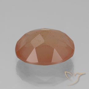 9,17 ctw natürlicher Helles rötliches Orange Andesin-Labradorit, Oval, Transparent / Lichtdurchlässig