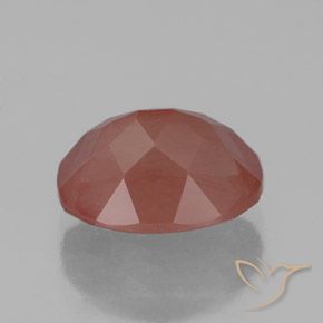 9,17 ctw natürlicher Blasses rötliches Orange Andesin-Labradorit, Oval, Transparent / Lichtdurchlässig