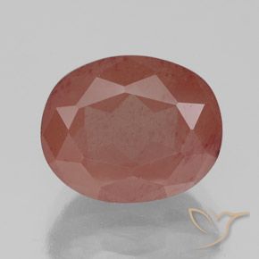 3.87ct Natürlicher Mittelrot Andesin-Labradorit, Oval, Transparent / Lichtdurchlässig