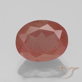 9,17 ctw natürlicher Blush Rot Andesin-Labradorit, Oval, Transparent / Lichtdurchlässig