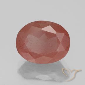 9,17 ctw natürlicher Blush Rot Andesin-Labradorit, Oval, Transparent / Lichtdurchlässig
