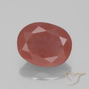 9,17 ctw natürlicher Blush Rot Andesin-Labradorit, Oval, Transparent / Lichtdurchlässig