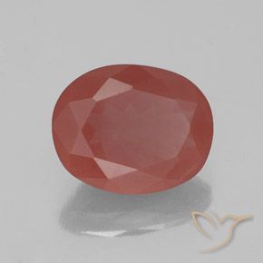 9,17 ctw natürlicher Blush Rot Andesin-Labradorit, Oval, Transparent / Lichtdurchlässig