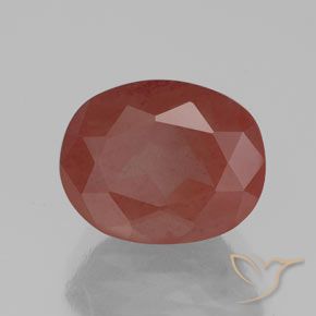 9,17 ctw natürlicher dunkelrot Andesin-Labradorit, Oval, Transparent / Lichtdurchlässig