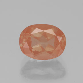 1,86 ctw natürlicher orangefarbener Andesin-Labradorit, Transparent, Transparent / Lichtdurchlässig
