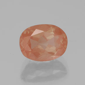 1,86 ctw natürlicher orangefarbener Andesin-Labradorit, Transparent, Transparent / Lichtdurchlässig