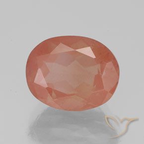 9,17 ctw natürlicher rötlich-orange Andesin-Labradorit, Oval, Transparent / Lichtdurchlässig