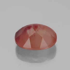 3,45 ctw natürlicher roter Andesin-Labradorit, Transparent, Transparent / Lichtdurchlässig