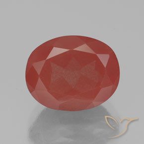 3.05ct Natürlicher Mittelrot Andesin-Labradorit, Oval, Transparent / Lichtdurchlässig