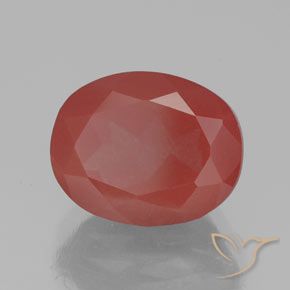 9,17 ctw natürlicher Mittelrot Andesin-Labradorit, Oval, Transparent / Lichtdurchlässig