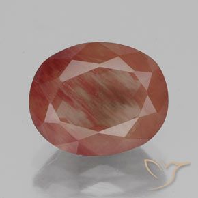 3.50ct Natürlicher Blutrot Andesin-Labradorit, Oval, Lichtdurchlässig