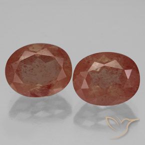 5.32ctw Natürlicher Mittelrot Andesin-Labradorit, Oval, Lichtdurchlässig