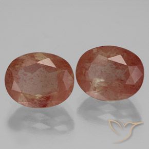 5.32 ct natürliche Mittelrot Andesin-Labradorit-Edelsteine, Oval, Lichtdurchlässig