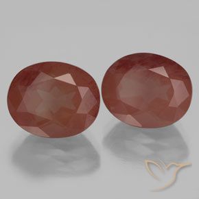 7.78 ct natürliche Blutrot Andesin-Labradorit-Edelsteine, Oval, Transparent / Lichtdurchlässig