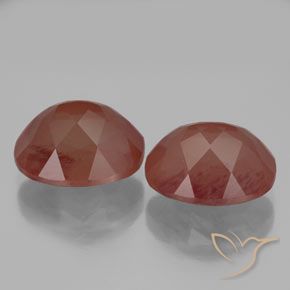 7.78 ct natürliche Blutrot Andesin-Labradorit-Edelsteine, Oval, Transparent / Lichtdurchlässig