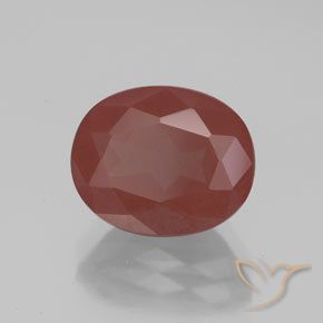 9,17 ctw natürlicher orange-rot Andesin-Labradorit, Oval, Transparent / Lichtdurchlässig