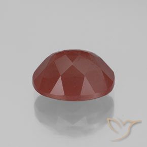 9,17 ctw natürlicher orange-rot Andesin-Labradorit, Oval, Transparent / Lichtdurchlässig