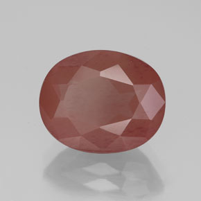 3,35 ctw natürlicher roter Andesin-Labradorit, Transparent, Transparent / Lichtdurchlässig