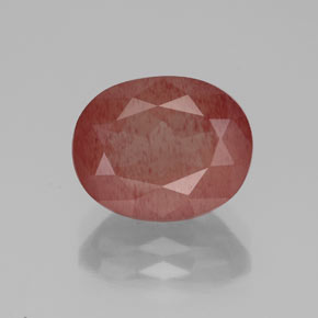 2,86 ctw natürlicher roter Andesin-Labradorit, Transparent, Transparent / Lichtdurchlässig