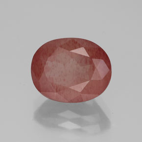 2,86 ctw natürlicher roter Andesin-Labradorit, Transparent, Transparent / Lichtdurchlässig