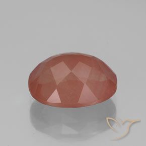 9,17 ctw natürlicher Blasses rötliches Orange Andesin-Labradorit, Oval, Transparent / Lichtdurchlässig