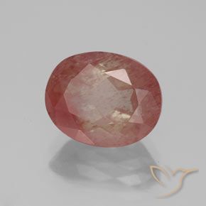 9,17 ctw natürlicher orange-rot Andesin-Labradorit, Oval, Transparent / Lichtdurchlässig