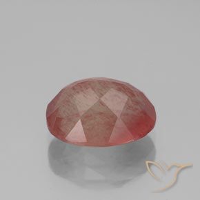 9,17 ctw natürlicher orange-rot Andesin-Labradorit, Oval, Transparent / Lichtdurchlässig