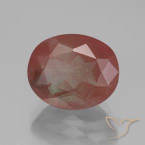 9,17 ctw natürlicher Mittelrot Andesin-Labradorit, Oval, Transparent / Lichtdurchlässig