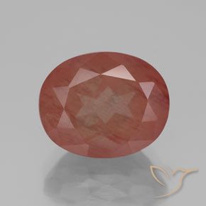 3.94ct Natürlicher Mittelrot Andesin-Labradorit, Oval, Transparent / Lichtdurchlässig