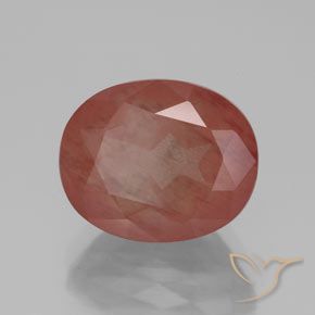 9,17 ctw natürlicher Mittelrot Andesin-Labradorit, Oval, Transparent / Lichtdurchlässig