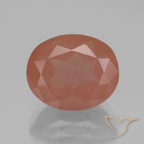 3.70ct Natürlicher Mittelrot Andesin-Labradorit, Oval, Transparent / Lichtdurchlässig