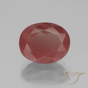 2.80ct Natürlicher tiefrot Andesin-Labradorit, Oval, Transparent / Lichtdurchlässig