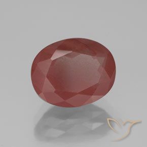 9,17 ctw natürlicher tiefrot Andesin-Labradorit, Oval, Transparent / Lichtdurchlässig