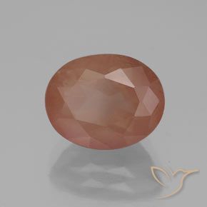 9,17 ctw natürlicher Warmes Orange Andesin-Labradorit, Oval, Transparent