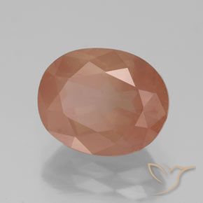 9,17 ctw natürlicher rötlich-orange Andesin-Labradorit, Oval, Transparent / Lichtdurchlässig