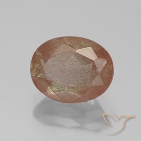 9,17 ctw natürlicher Warmes Orange Andesin-Labradorit, Oval, Transparent / Lichtdurchlässig