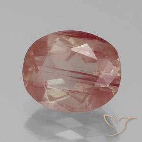 9,17 ctw natürlicher orange-rot Andesin-Labradorit, Oval, Transparent / Lichtdurchlässig