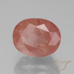 9,17 ctw natürlicher Blasses rötliches Orange Andesin-Labradorit, Oval, Transparent / Lichtdurchlässig