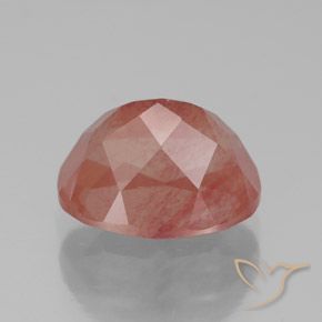 9,17 ctw natürlicher Blasses rötliches Orange Andesin-Labradorit, Oval, Transparent / Lichtdurchlässig