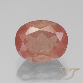 2.90ct Natürlicher Mittelrot Andesin-Labradorit, Oval, Transparent