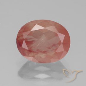 2,57 ctw natürlicher roter Andesin-Labradorit, Transparent, Transparent / Lichtdurchlässig