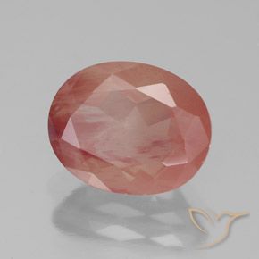2,57 ctw natürlicher roter Andesin-Labradorit, Transparent, Transparent / Lichtdurchlässig