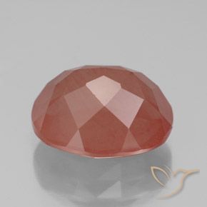 9,17 ctw natürlicher Blasses rötliches Orange Andesin-Labradorit, Oval, Transparent / Lichtdurchlässig