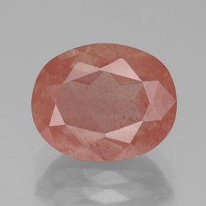 3,36 ctw natürlicher roter Andesin-Labradorit, Oval Schliff, Lichtdurchlässig
