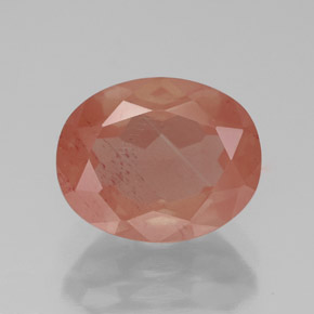 2,79 ctw natürlicher roter Andesin-Labradorit, Oval Schliff, Lichtdurchlässig