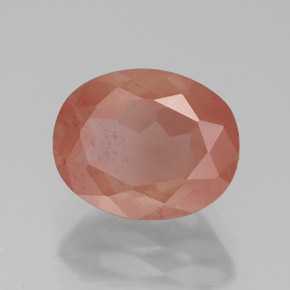 2,79 ctw natürlicher roter Andesin-Labradorit, Oval Schliff, Lichtdurchlässig