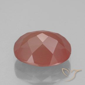 9,17 ctw natürlicher Blasses rötliches Orange Andesin-Labradorit, Oval, Transparent / Lichtdurchlässig