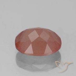 9,17 ctw natürlicher Blasses rötliches Orange Andesin-Labradorit, Oval, Transparent / Lichtdurchlässig