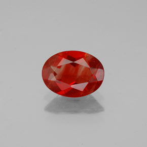 0,80 ctw natürlicher roter Andesin-Labradorit, Oval Schliff, VS-SI