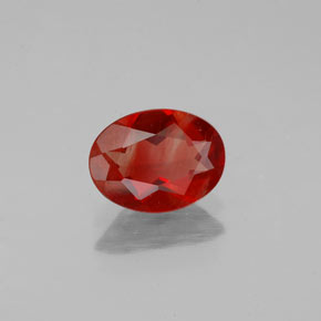 0,80 ctw natürlicher roter Andesin-Labradorit, Oval Schliff, VS-SI